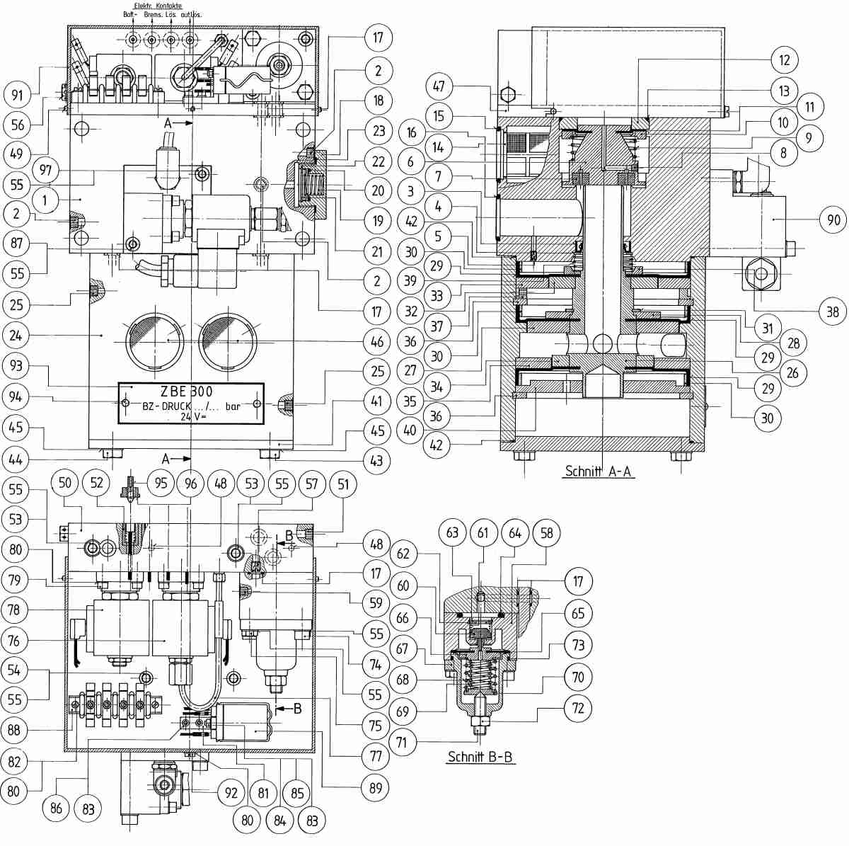 Elektropneumatische Bremseinheit ZBE 300